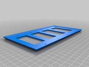4-gang paddle wall plate household customized 3d print model - Mito3D