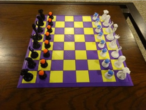 chess board 4 section 3d print model - Mito3D