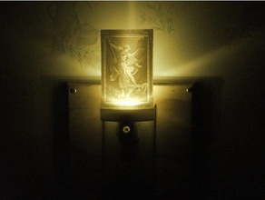 st michael de lumière la nuit décor l'archange nighlight saint 3d print model - Mito3D