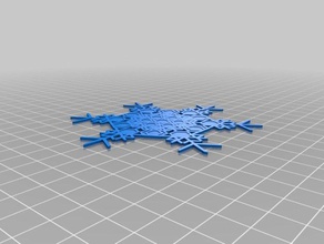 snowflake1 etkileşimli sanat özelleştirilmiş 3d print model - Mito3D