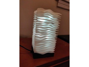 customized wave lamp base cap decor 3d print model - Mito3D