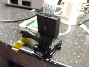 raspberry pi camera rev 13 gopro montage couvercle de logement l'électronique 3d print model - Mito3D
