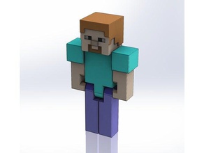 minecraft steve perfekte Gelenke mechanisch ist - Spielzeug doll Modell 3d print model - Mito3D