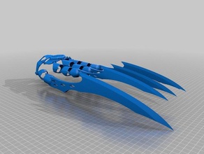 clawed killer glove left 3d printing 3d print model - Mito3D