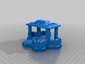locking hex terrain stone fort toys games arena board game heroscape hexagon kitchen magic gathering mtg planeswalker planeswalkers tabletop tile wargame 3d print model - Mito3D