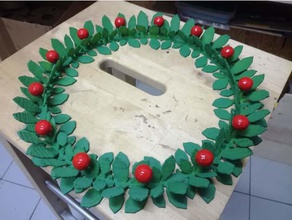 maker christmas wreath decor decoration ornament 3d print model - Mito3D