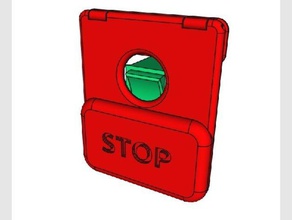 bot&oacuten emergencia para interruptor emergency button switch machine tools mushroom stop 3d print model - Mito3D