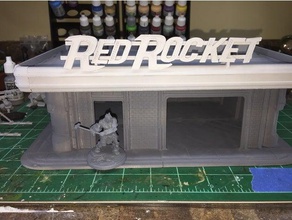 die red rocket-station fallout ödland Kriegsführung Spiele foww 3d print model - Mito3D