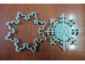 snowflake transformer construction toys 3d print model - Mito3D