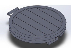 escudo montado besta adereços 3d print model - Mito3D