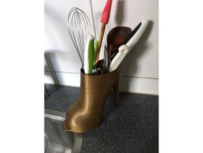 high heels dish drying kitchen dining dishdrying dryer tool shoe shoes spoon 3d print model - Mito3D