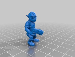 2 uzay goblin yaratıklar minyatür starfinder masa 3d print model - Mito3D