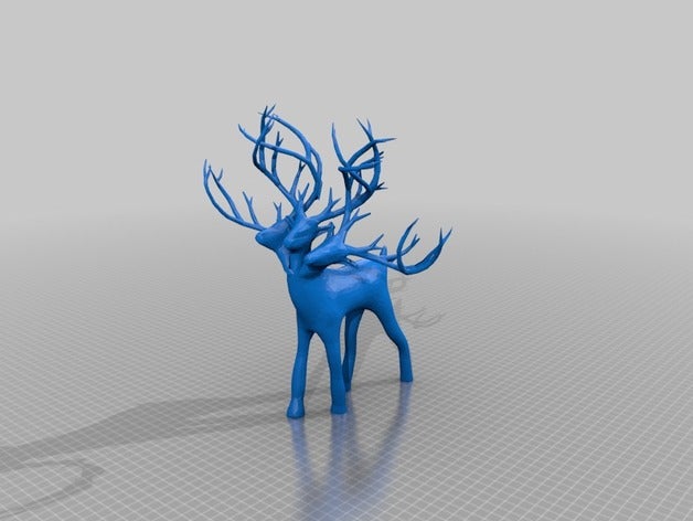 3 headed deer abomination animals 3D print model - Mito3D