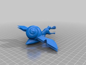 empowered snail cat art 3d print model - Mito3D