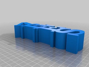 palavra ares esculturas personalizado 3d print model - Mito3D