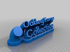 mi personalizados de barrido 2-nombre la línea placa ofc sofadione oficina 3d print model - Mito3D