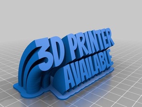 3d-Drucker-Zeichen office angepasst 3d print model - Mito3D