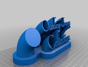 my customized sweeping 2-line name plate ofc -tangerine office 3d print model - Mito3D