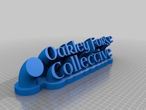 mi personalizados de barrido 2-nombre la línea placa ofc -uncialantiqua oficina 3d print model - Mito3D