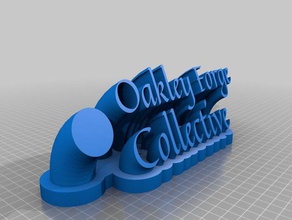 meine angepasste geschwungene 2-Zeile name plate ofc -Quintessenz office 3d print model - Mito3D