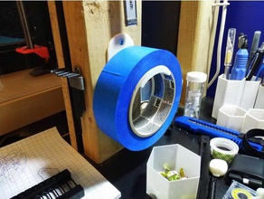 an der Wand montierbar Band-Halter 3d Drucker - Zubehör blau blue tape 3d print model - Mito3D