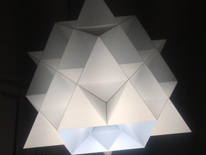 64 tétraèdre de la grille lampe les mathématiques art 3d fractale géométrie géométriques pendaison capiteux l'abat-jour vase mode 3d print model - Mito3D