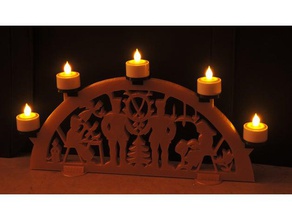 schwibbogen candle arch decor christmas tealight xmas decoration 3d print model - Mito3D
