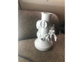 fuck vous deadpool édition bong les conteneurs pipe à eau 3d print model - Mito3D
