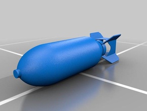 500lb bomba sólido de formato rc veículos propósito geral modelo 3d print model - Mito3D
