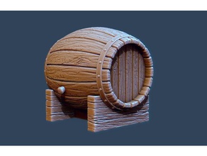 barril de madera en pie juguete juego accesorios no molestar mazmorra dungeons dragons heroquest miniatura las miniaturas nsfw pathfinder rpg 3d print model - Mito3D