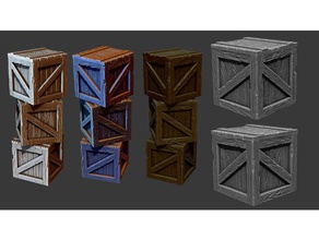 Holz-Kiste - Spielzeug Spiel Zubehör dnd dungeon dungeons dragons heroquest der Miniatur miniaturen pathfinder rpg 3d print model - Mito3D