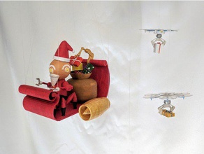 santa claws Dekor Weihnachten ornament tinkercad xmas 3d print model - Mito3D
