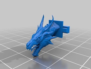 dragon head slide-in keycap 3d printing 3d print model - Mito3D