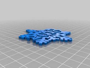 snowflake 2018 ornament decor chirtmas 3d print model - Mito3D