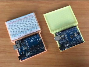 arduino uno breadboard konsol elektronik durumda 3d print model - Mito3D