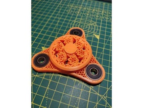 gear bearing fidget spinner attachment remix toys games 3d print model - Mito3D