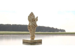 noch Wasser-remix Skulpturen Tier Kunst design designer Pferd den Kopf Pferde marble arch marwari - Seepferdchen statue voronoi 3d print model - Mito3D