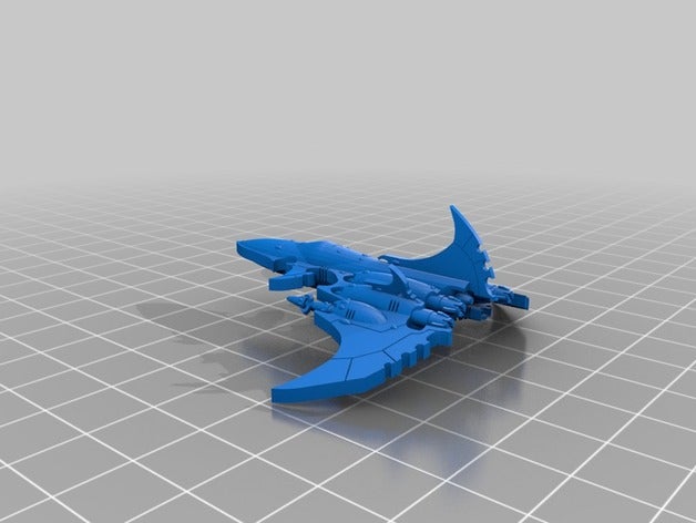 voidcrow bomber vehicles dark eldar epic epic40k scale space elf 3D print model - Mito3D