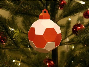singolo estrusore a icosaedro troncato ornamento arredamento di natale decorazione ornamenti albero 3d print model - Mito3D