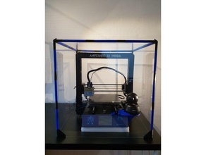 connectors 3d printer enclosure based 500x500x2 mm polystyrene accessories anycubic i3 mega casing 3d print model - Mito3D