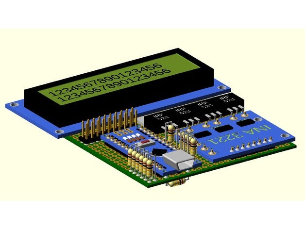 openscad, il progetto elettronico campione di bordo l'elettronica personalizzabile elettronica fai da te 3D print model - Mito3D