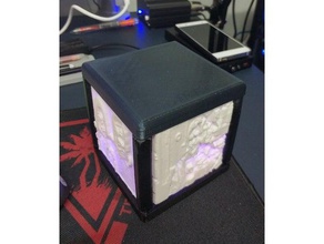 litholamp 5 V usb kutusu üst katı dekor led lithophane ışık 3d print model - Mito3D