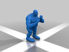 combats de géants personnes la bataille boxe créature femelle fighter l'homme corps humain modèle le guerrier wwf 3d print model - Mito3D