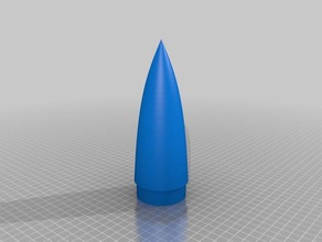 nose cone v20 diy model rocket rocketry rockets nosecone 3d print model - Mito3D