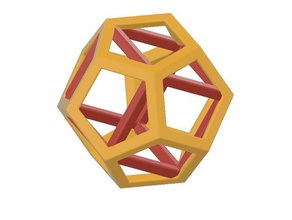 Würfel-Dodekaeder math Kunst 3d print model - Mito3D