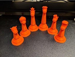 vaca peças de xadrez 3d print model - Mito3D