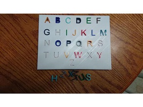 alfabeto do brinquedo de forma a organização aprendizagem formas 3d print model - Mito3D