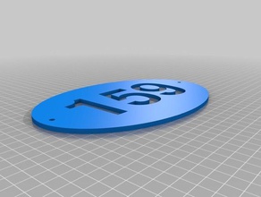 159 house number household customized 3d print model - Mito3D