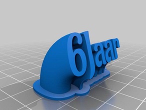 6jaar office personalizado 3d print model - Mito3D