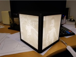 lithophane de la lámpara led tira los hogares luz 3d print model - Mito3D